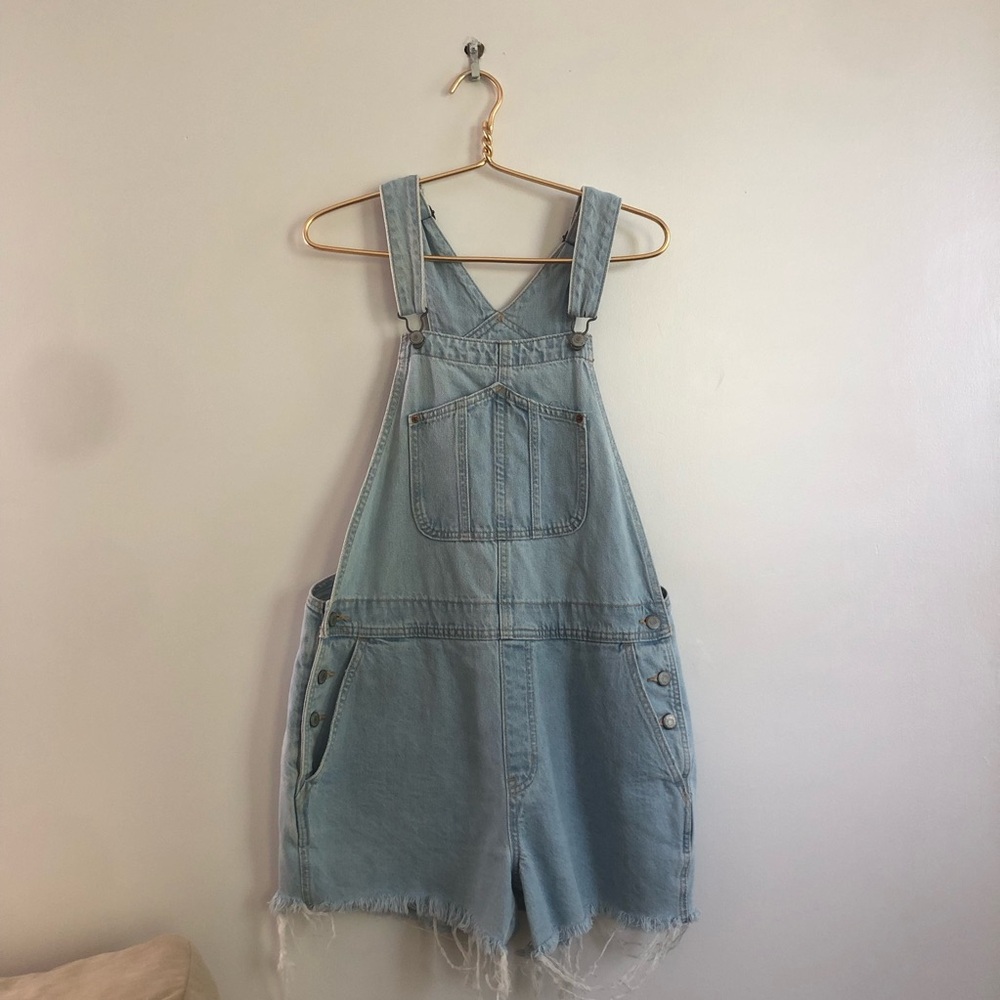 Womens Old Navy Denim Overall Shorts